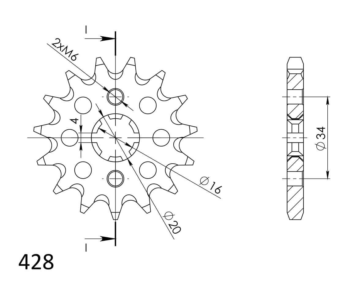 Supersprox Counter Shaft Sprocket CST-1263:15.2 - Image 3