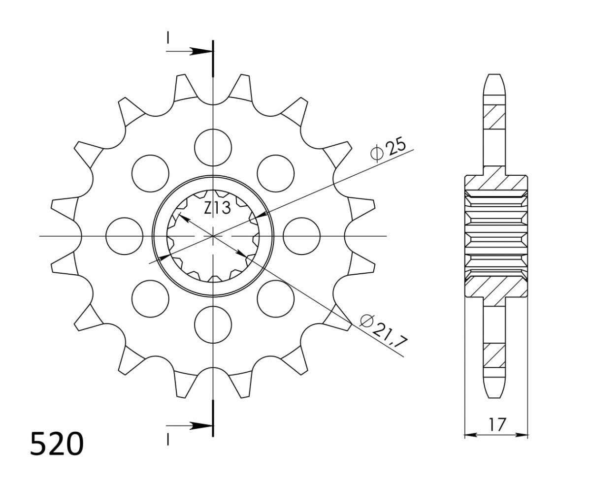 Supersprox Counter Shaft Sprocket CST-1381:17.2 - Image 3