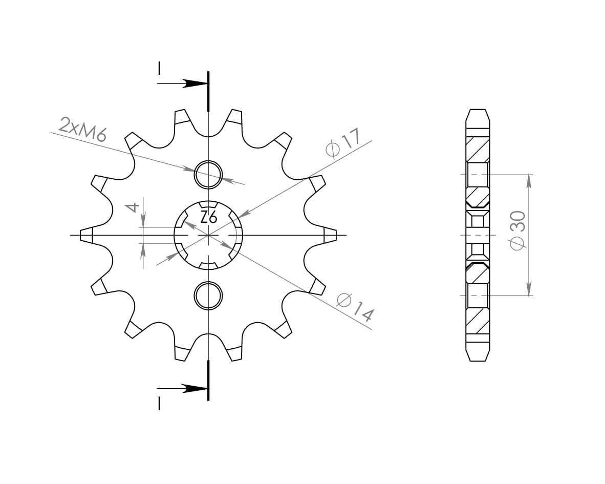 Supersprox Counter Shaft Sprocket CST-249:14.2 - Image 3