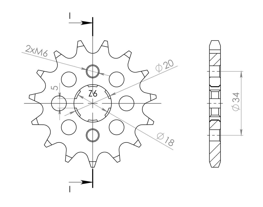 Supersprox Counter Shaft Sprocket CST-264:13.2