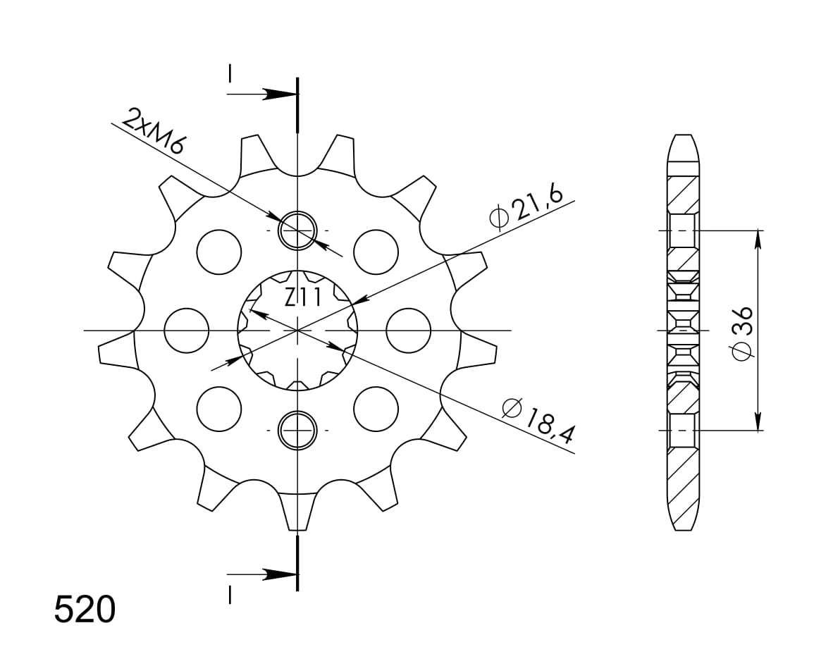 Supersprox Counter Shaft Sprocket CST-280:12.2