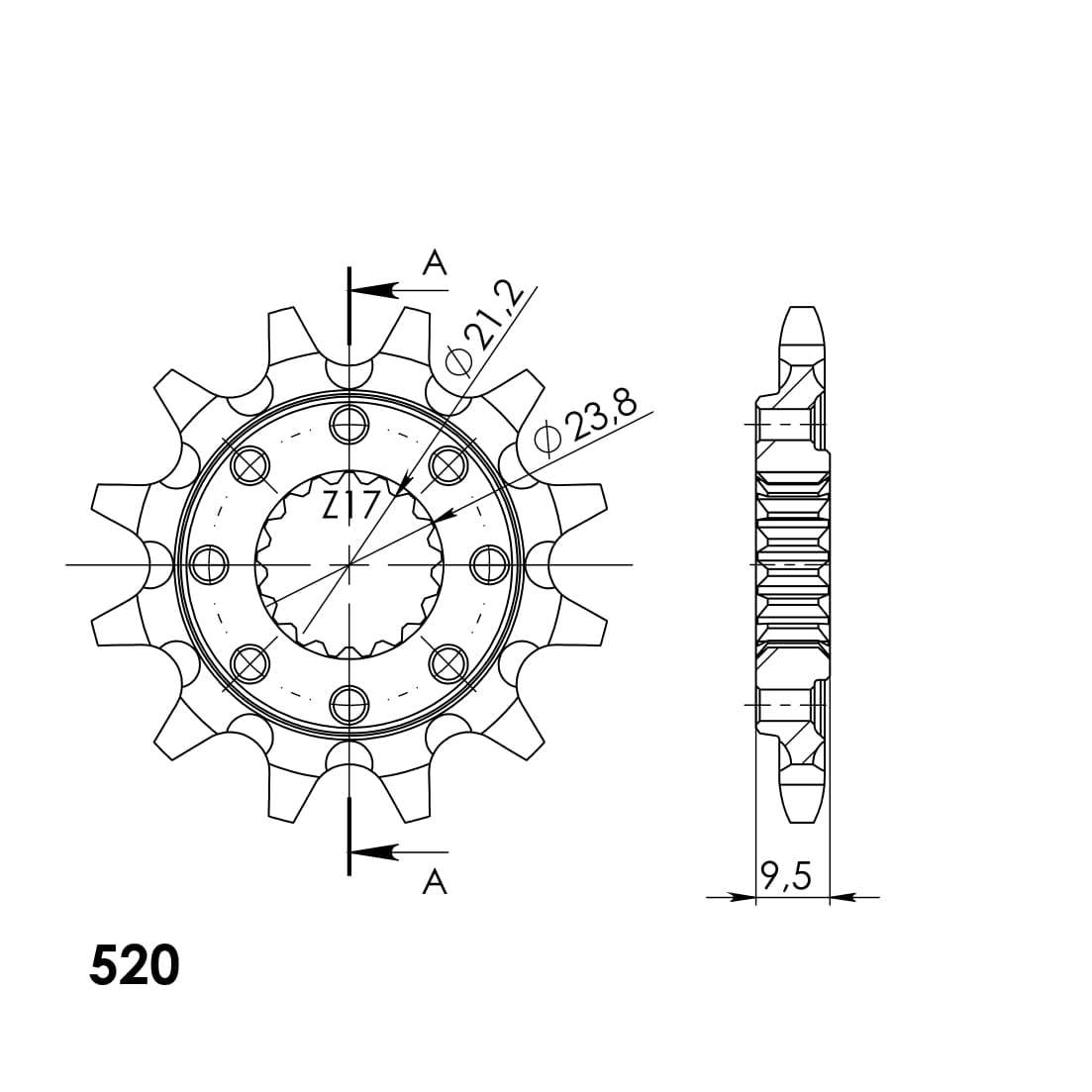 Supersprox Counter Shaft Sprocket CST-284:12.1