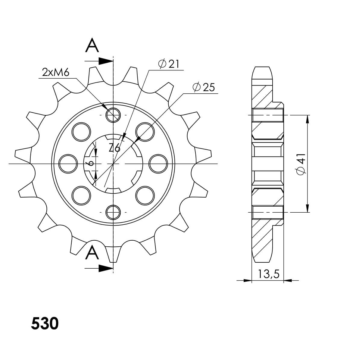 Supersprox Counter Shaft Sprocket CST-286:15.2 - Image 3