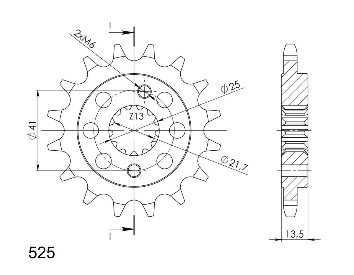 Supersprox Counter Shaft Sprocket CST-296:17.2 - Image 3