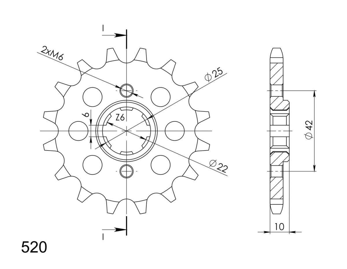 Supersprox Counter Shaft Sprocket CST-306:16.2