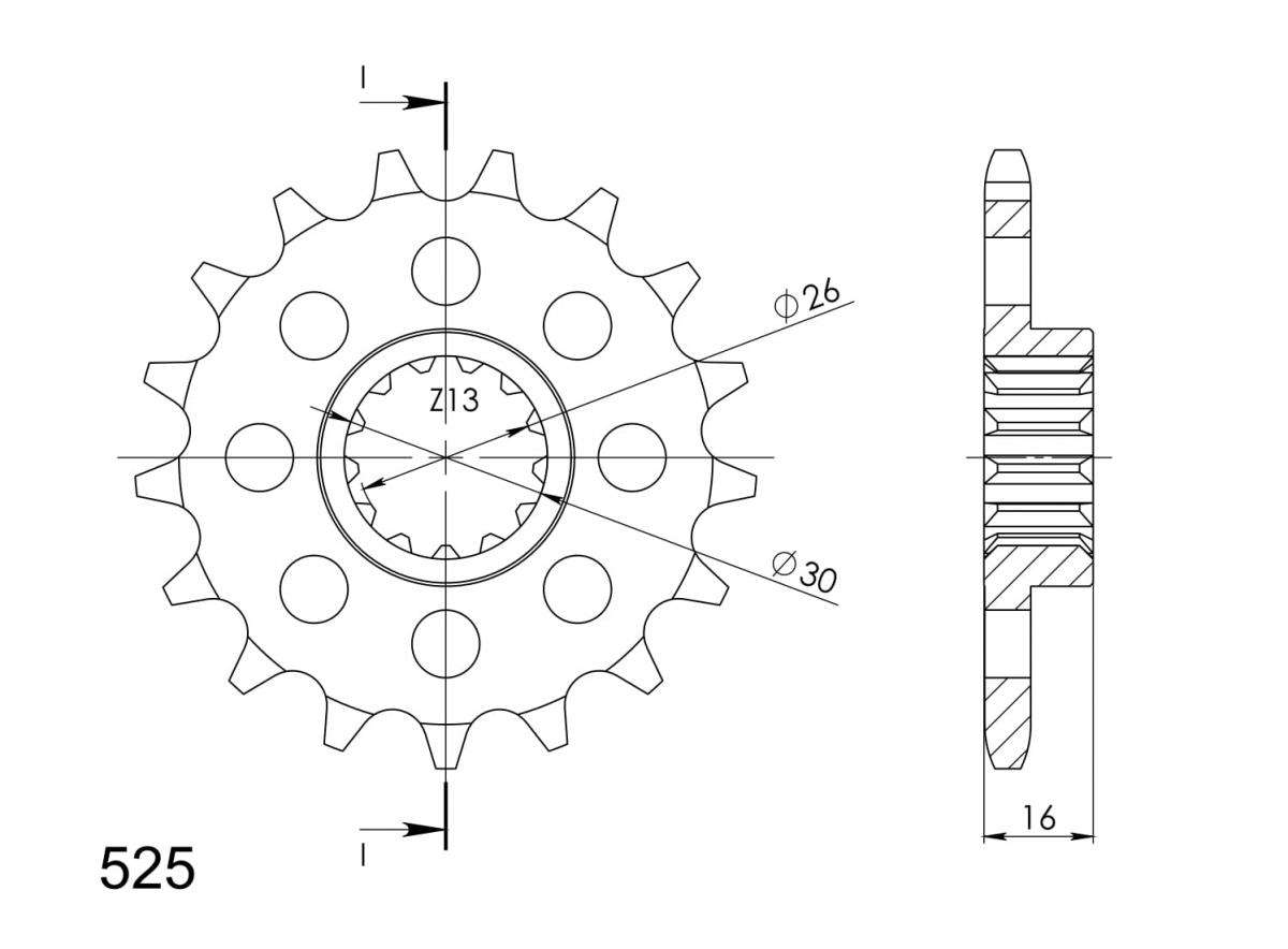 Supersprox Counter Shaft Sprocket CST-313:14.2