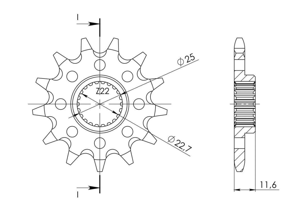 Supersprox Counter Shaft Sprocket CST-3221:11.1 - Image 4