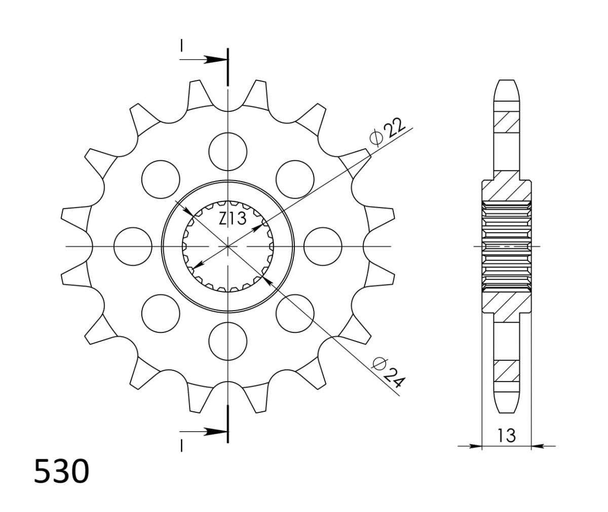 Supersprox Counter Shaft Sprocket CST-3411:14.2 - Image 3