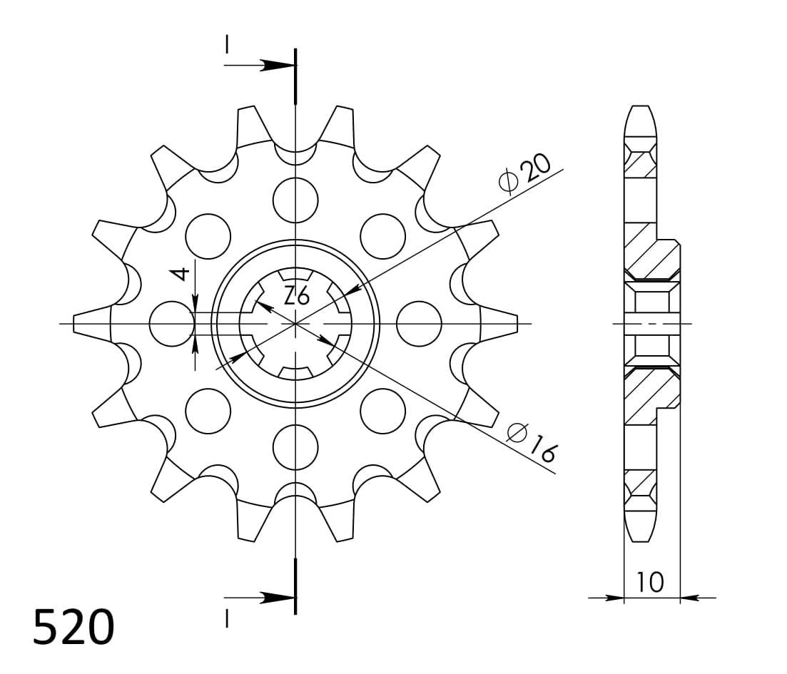 Supersprox Counter Shaft Sprocket CST-411:13.1 - Image 4