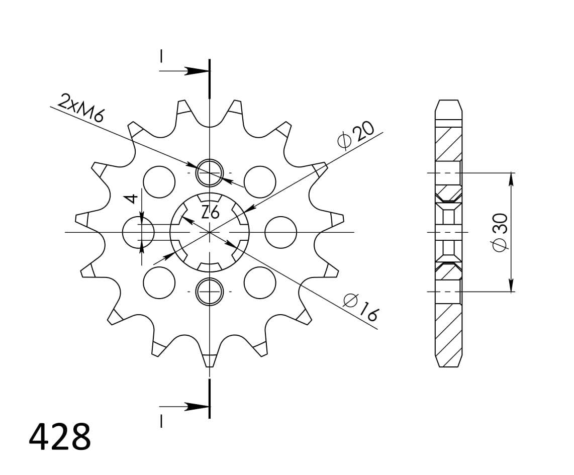 Supersprox Counter Shaft Sprocket CST-417:14.2 - Image 3