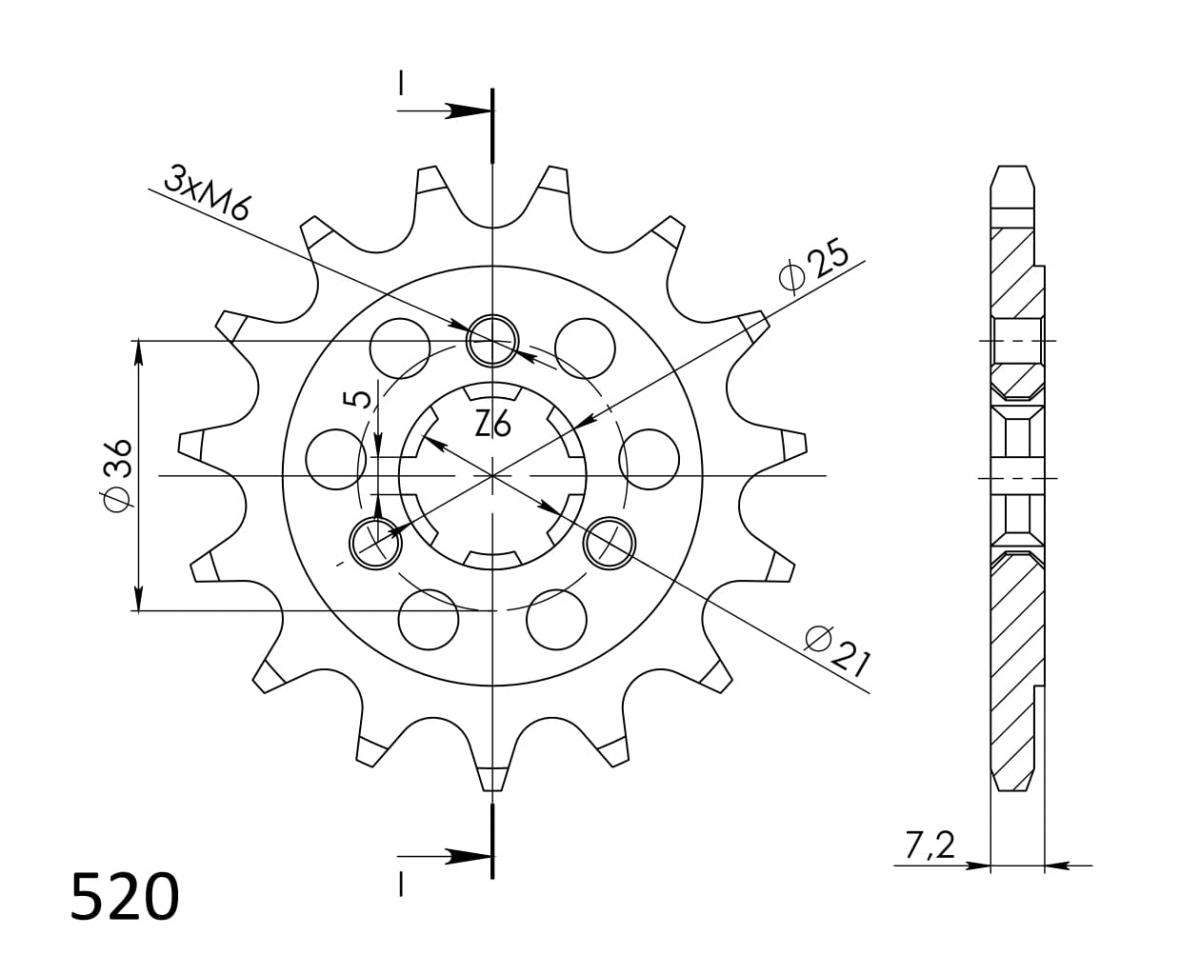Supersprox Counter Shaft Sprocket CST-437:15.2 - Image 3