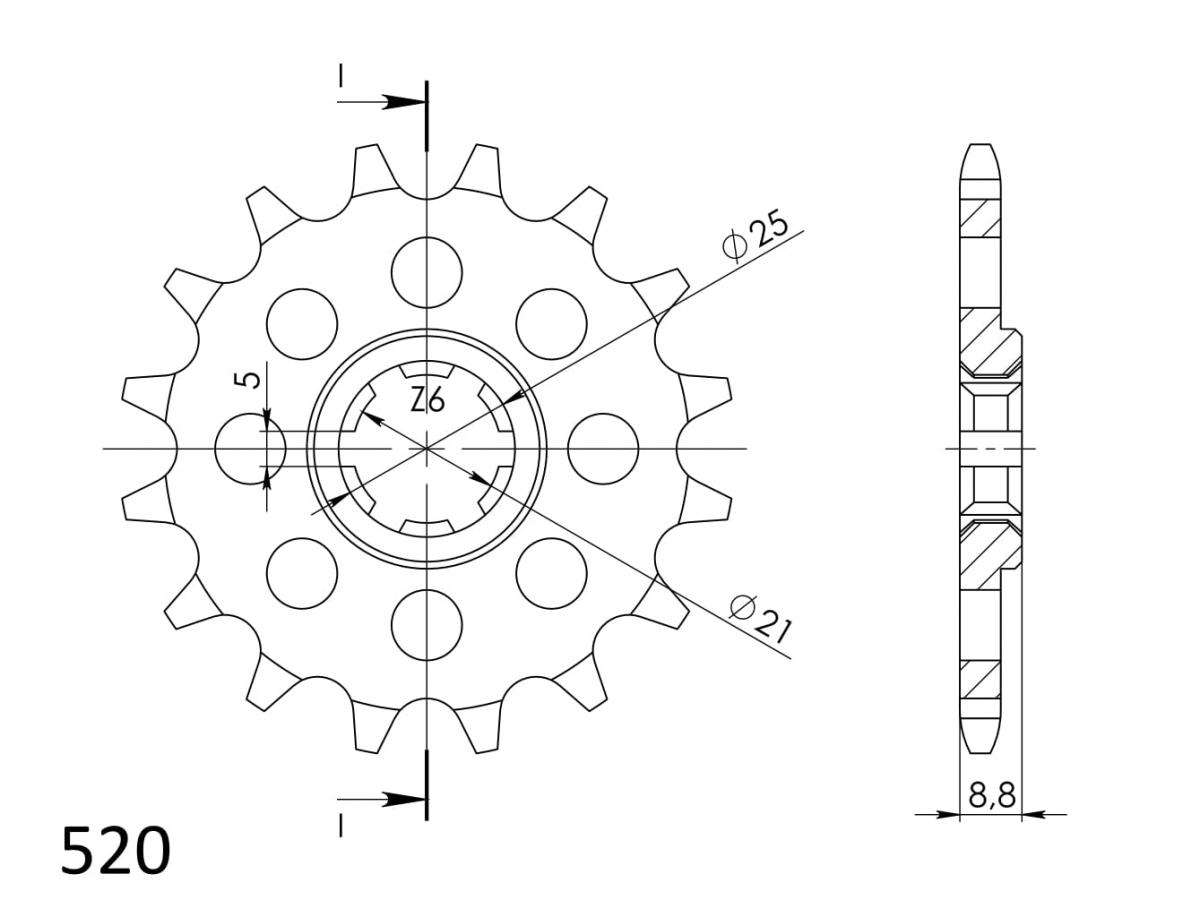 Supersprox Counter Shaft Sprocket CST-507:13.1 - Image 4