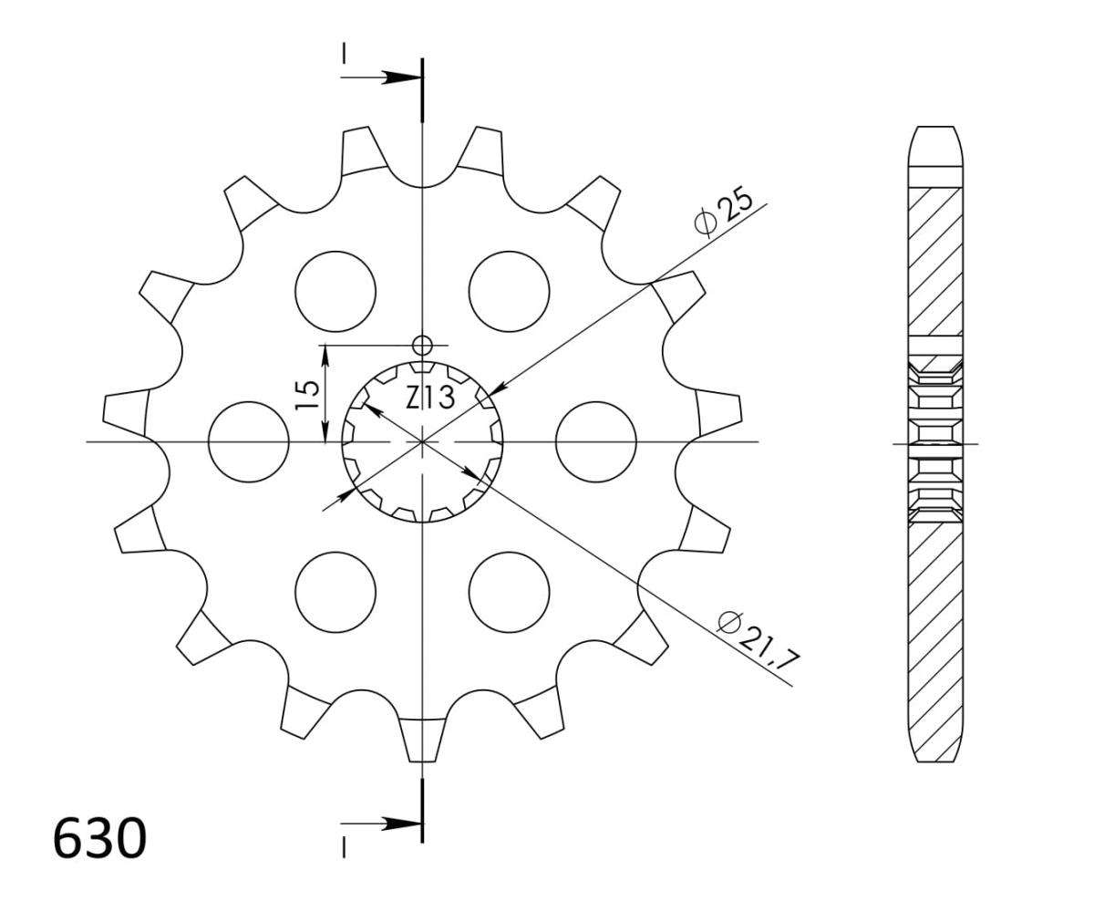 Supersprox Counter Shaft Sprocket CST-518:13.2 - Image 3