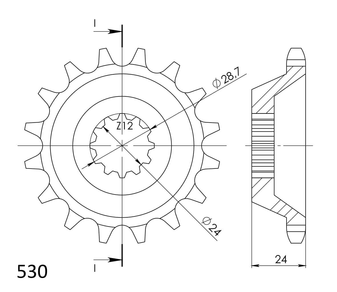 Supersprox Counter Shaft Sprocket CST-528:17.2