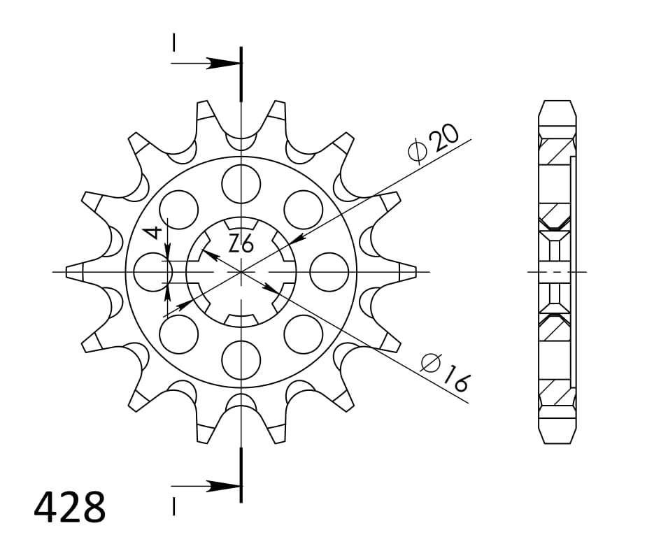 Supersprox Counter Shaft Sprocket CST-555:14.1 - Image 3