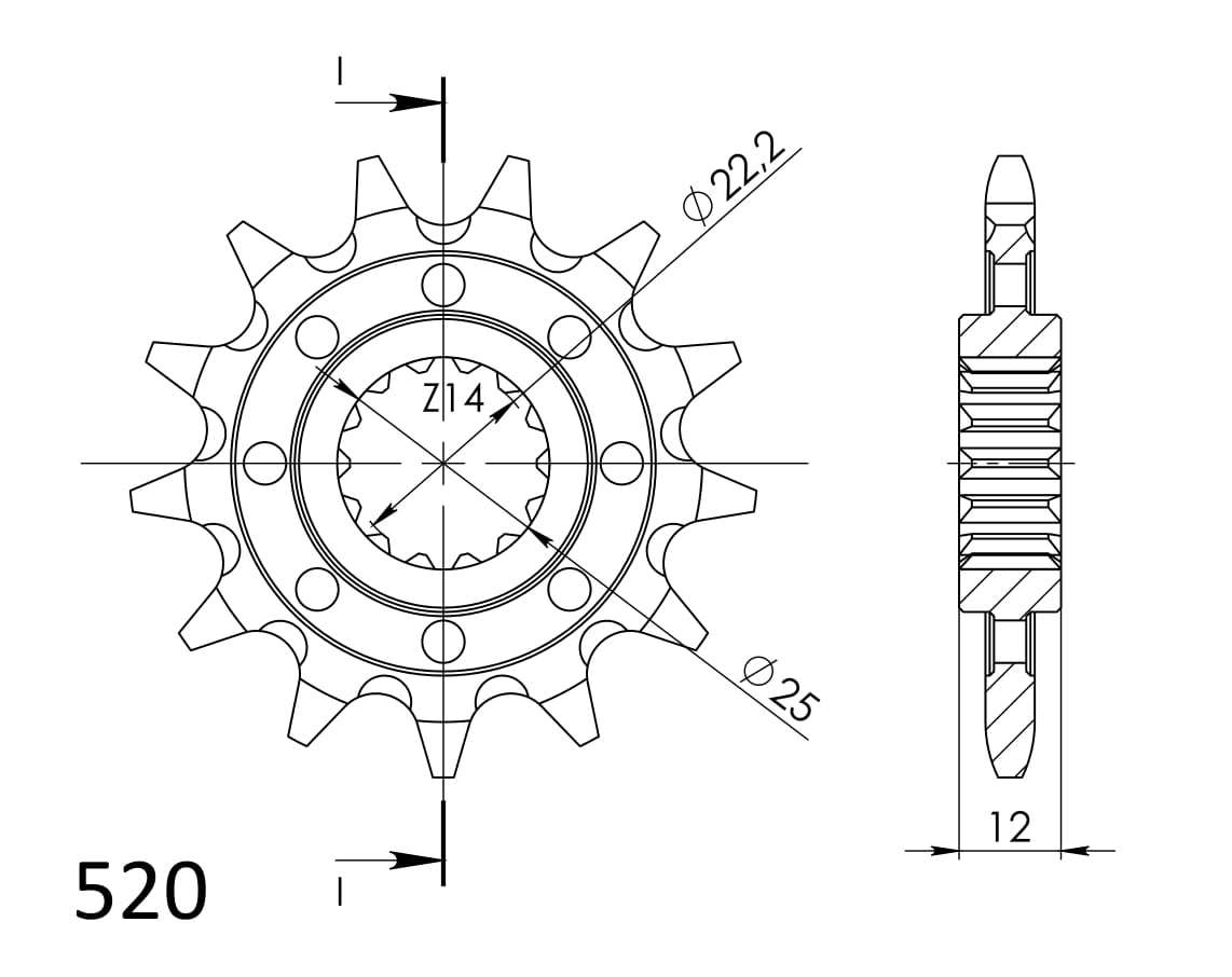 Supersprox Counter Shaft Sprocket CST-715:12.1 - Image 3