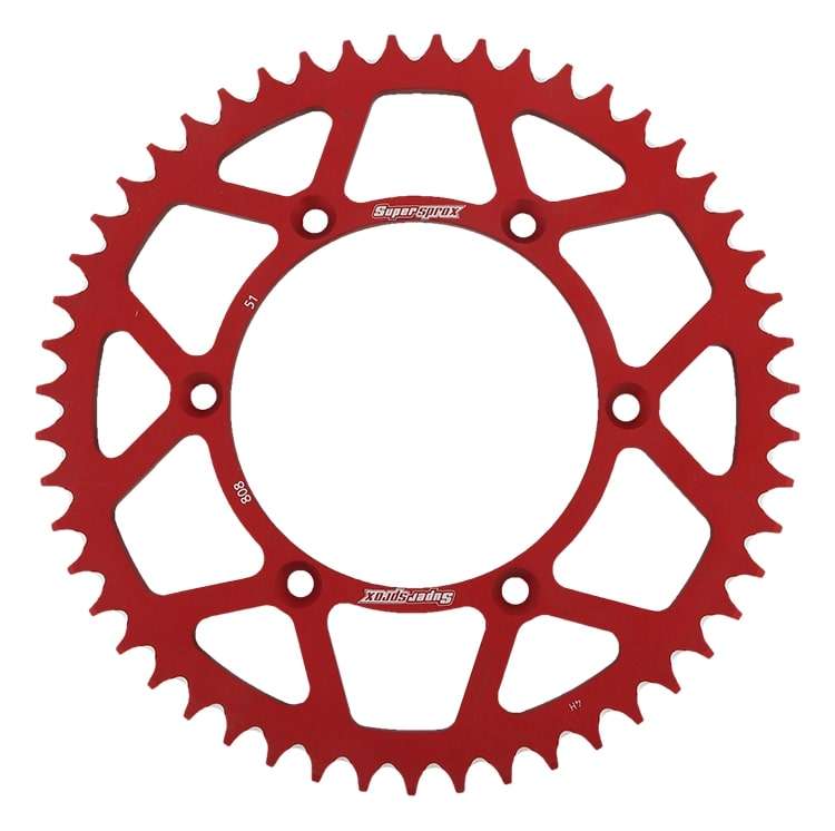 SUPERSPROX ALUMINUM REAR SPROCKET RAL-808:51-RED