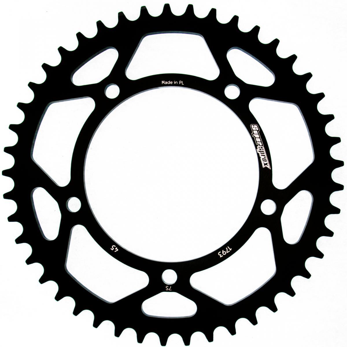 SUPERSPROX ALUMINUM REAR SPROCKET RAL-1793:45-BLK