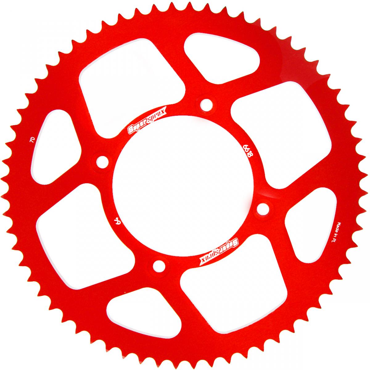 SUPERSPROX ALUMINUM REAR SPROCKET RAL-6618:64-RED