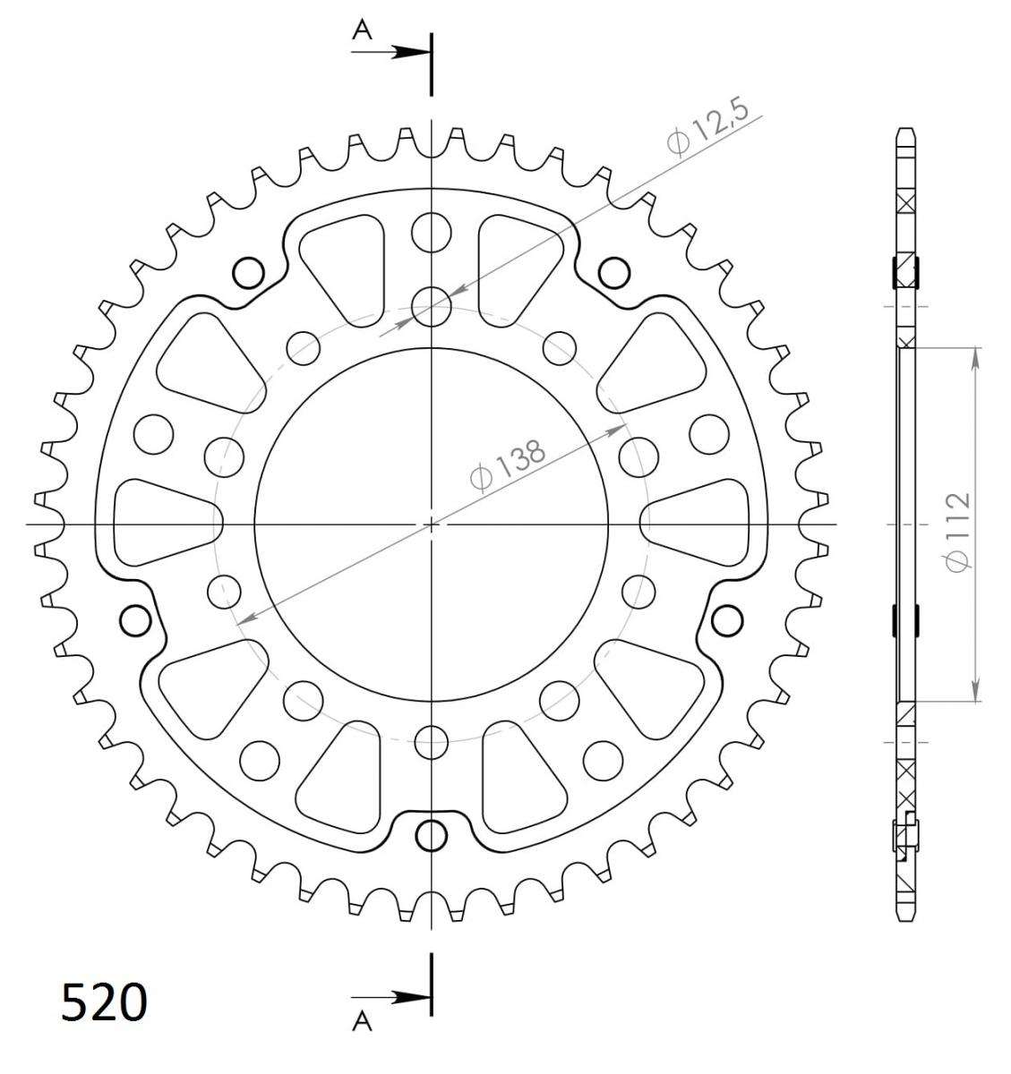 SUPERSPROX STEALTH REAR SPROCKET RST-1303:48-GLD - Image 3
