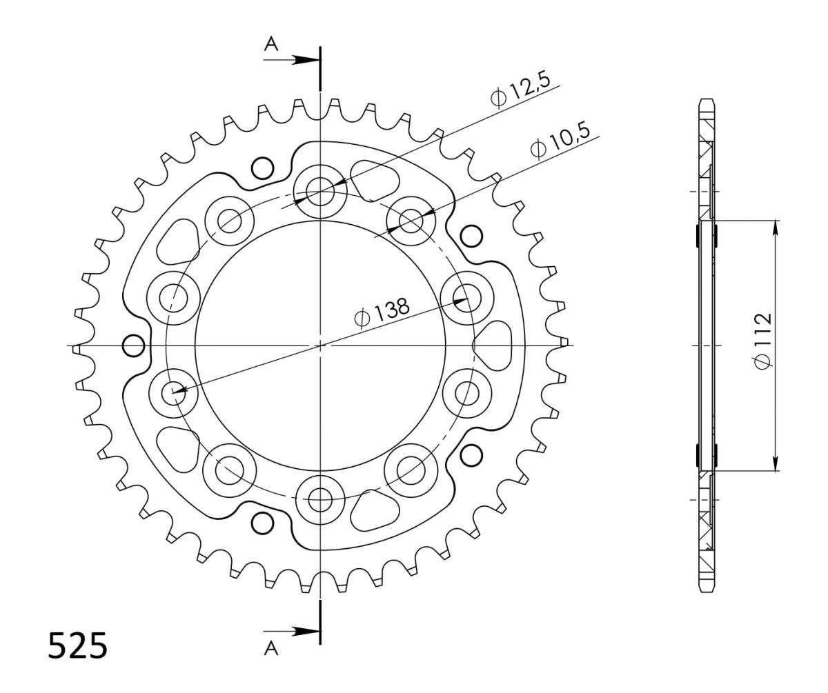 SUPERSPROX STEALTH REAR SPROCKET RST-1304:42-BLK - Image 3