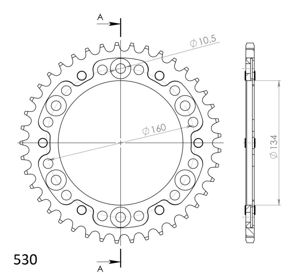 SUPERSPROX STEALTH REAR SPROCKET RST-1306:40-BLK