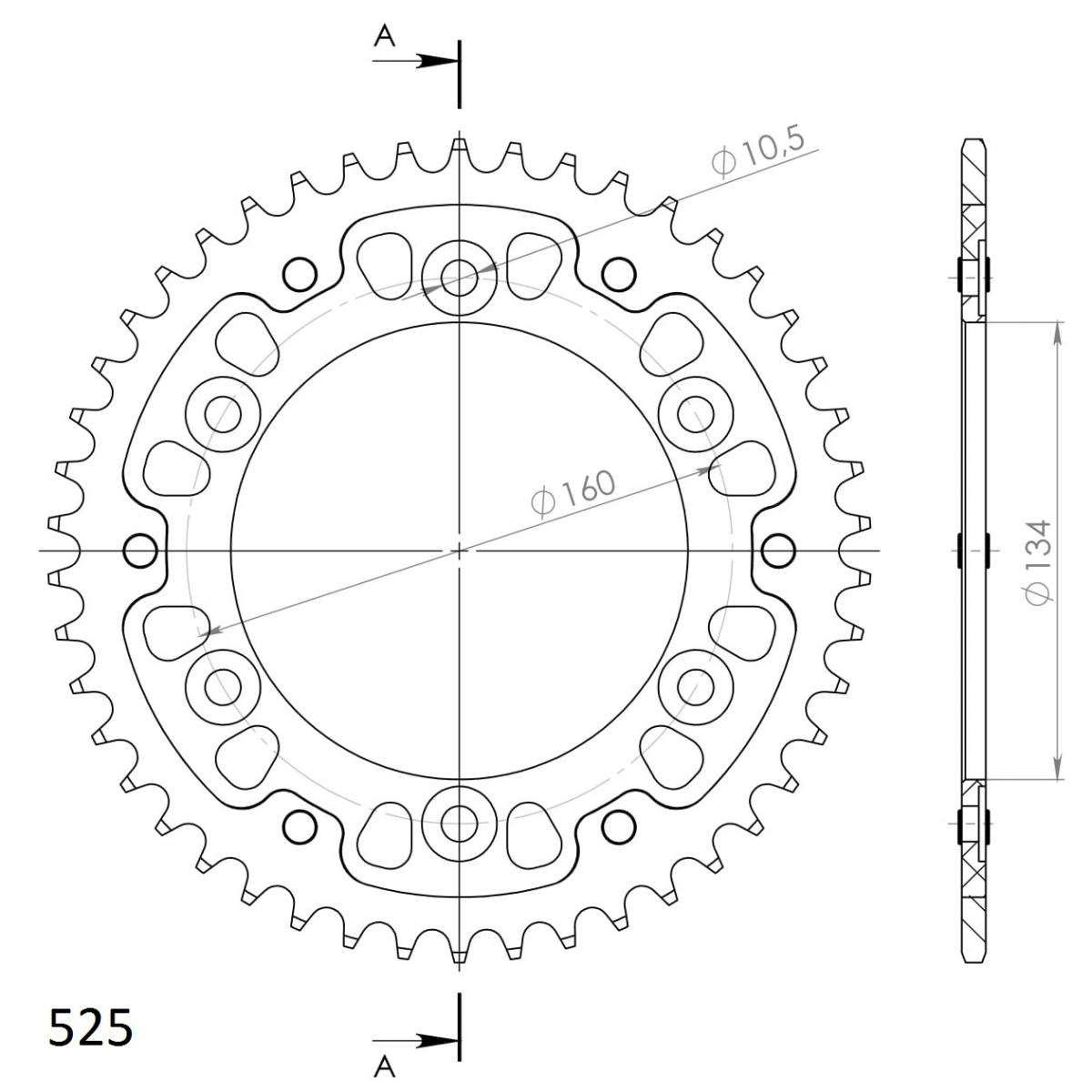 SUPERSPROX STEALTH REAR SPROCKET RST-1307:46-GLD - Image 4