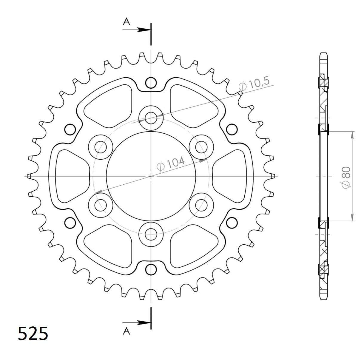 SUPERSPROX STEALTH REAR SPROCKET RST-1489:42-BLK - Image 3