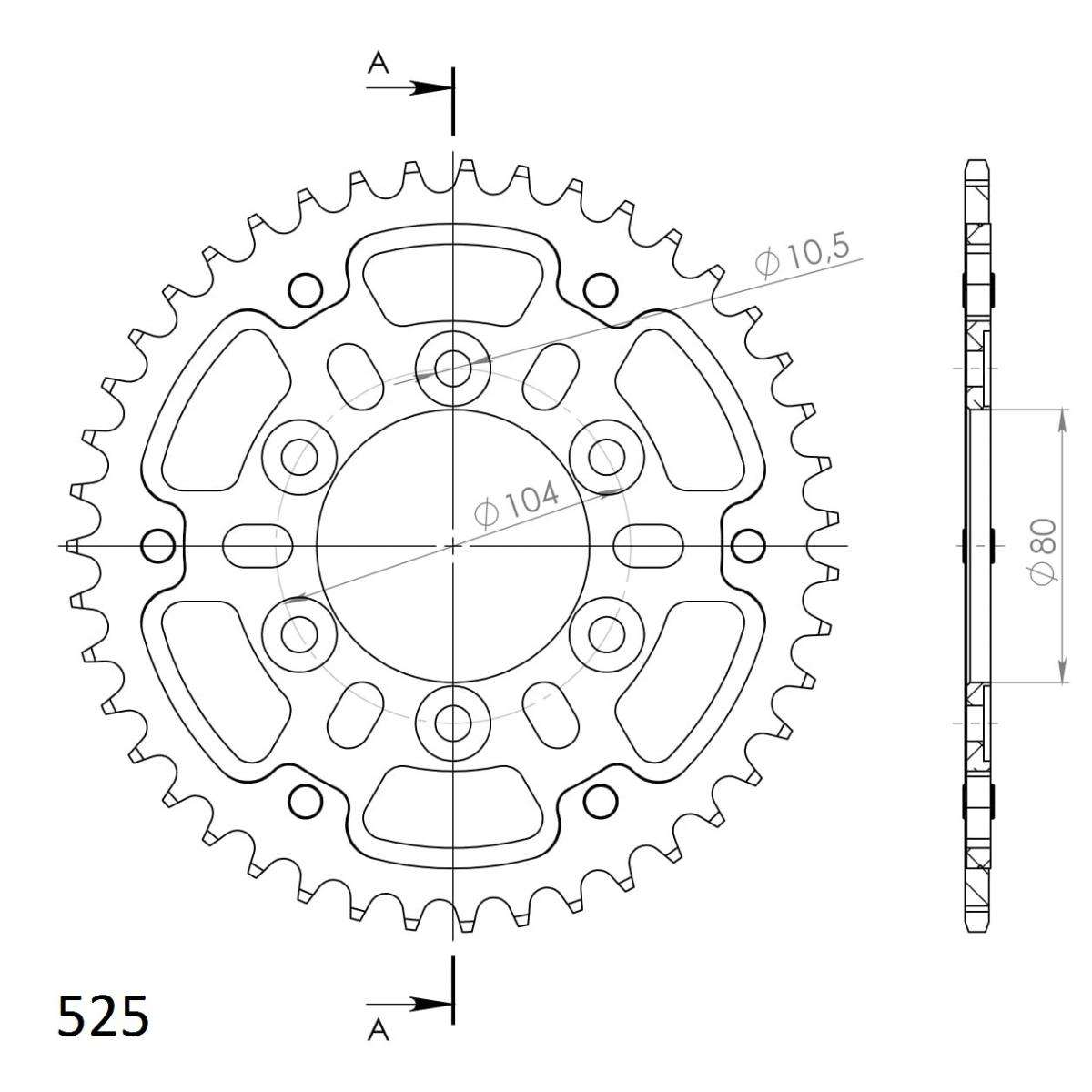SUPERSPROX STEALTH REAR SPROCKET RST-1489:43-GLD - Image 4