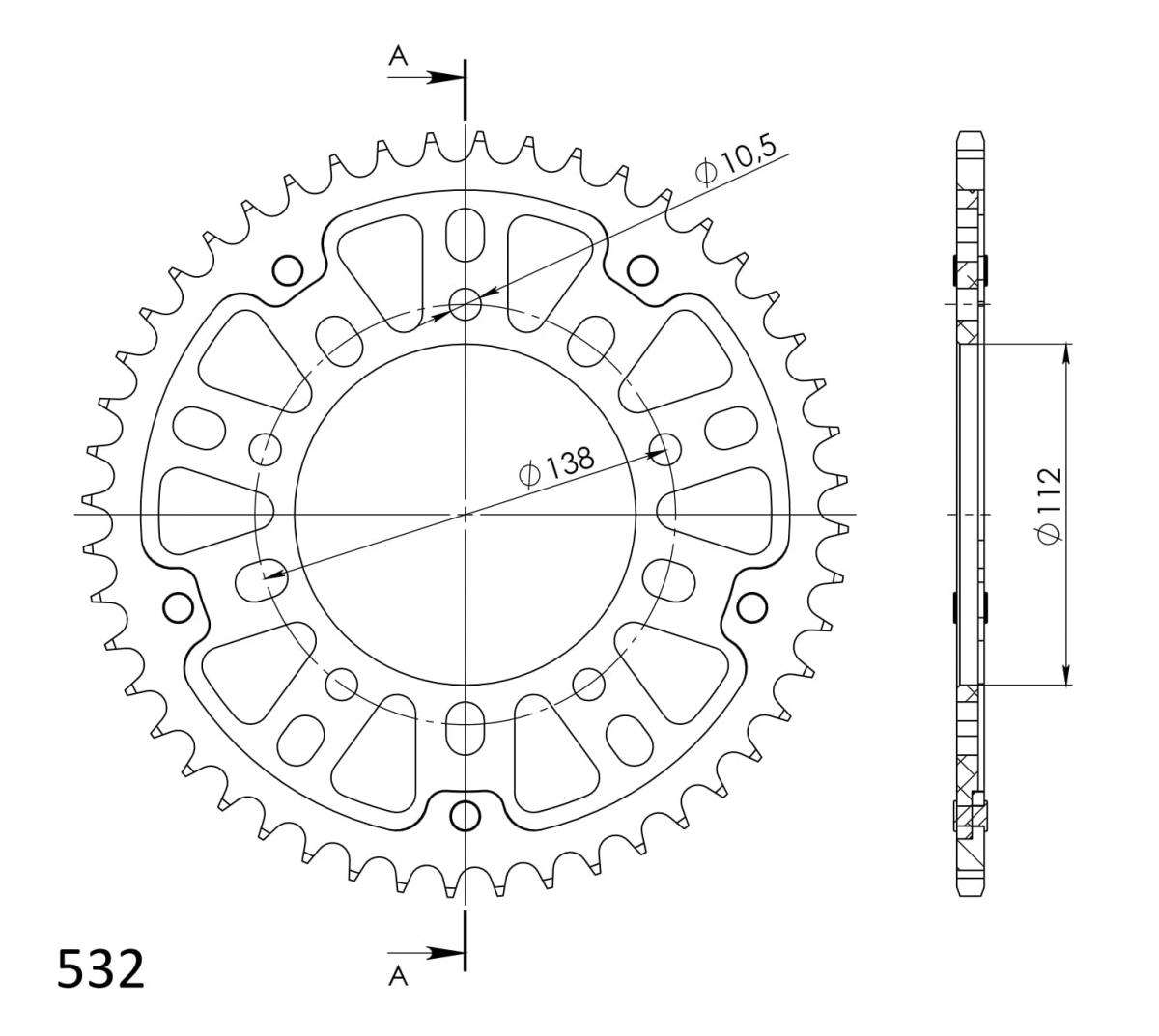 SUPERSPROX STEALTH REAR SPROCKET RST-1873:48-GLD - Image 3