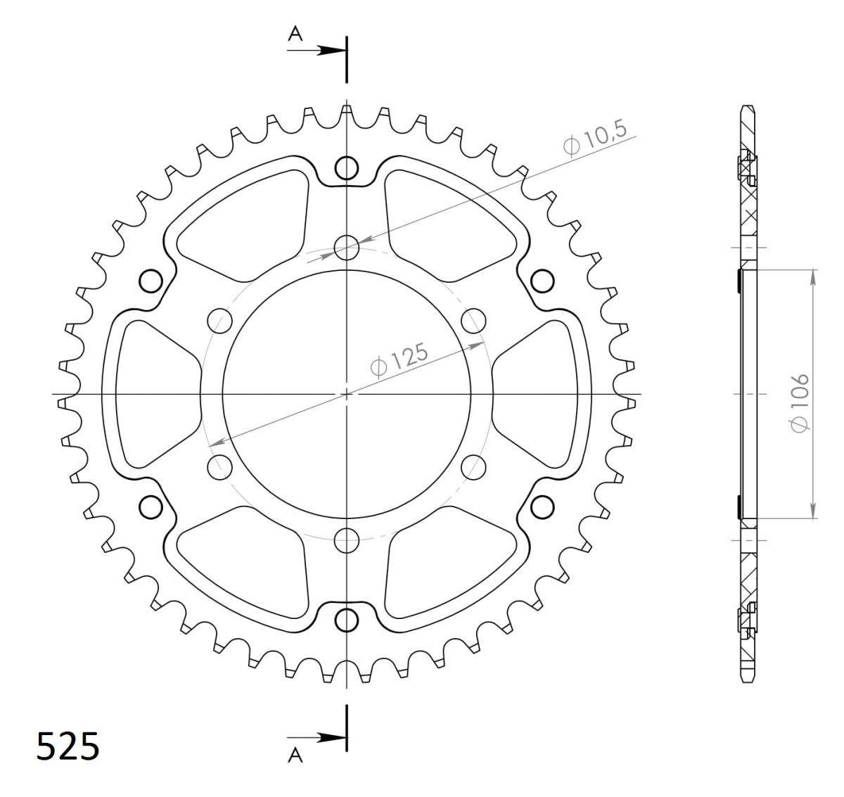 SUPERSPROX STEALTH REAR SPROCKET RST-2012:47-RED