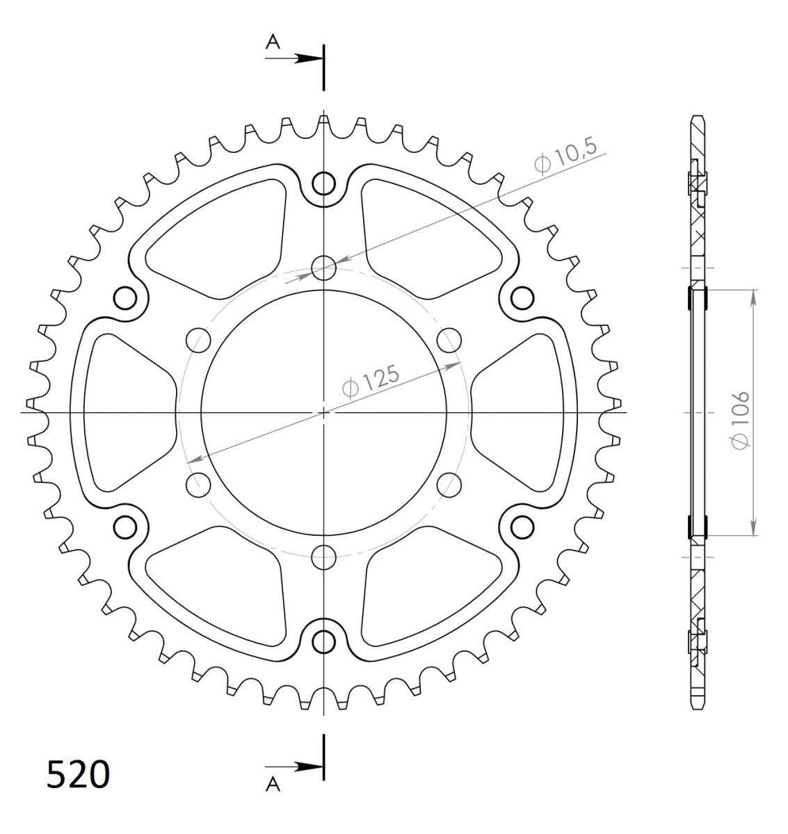 SUPERSPROX STEALTH REAR SPROCKET RST-2013:49-GLD - Image 3