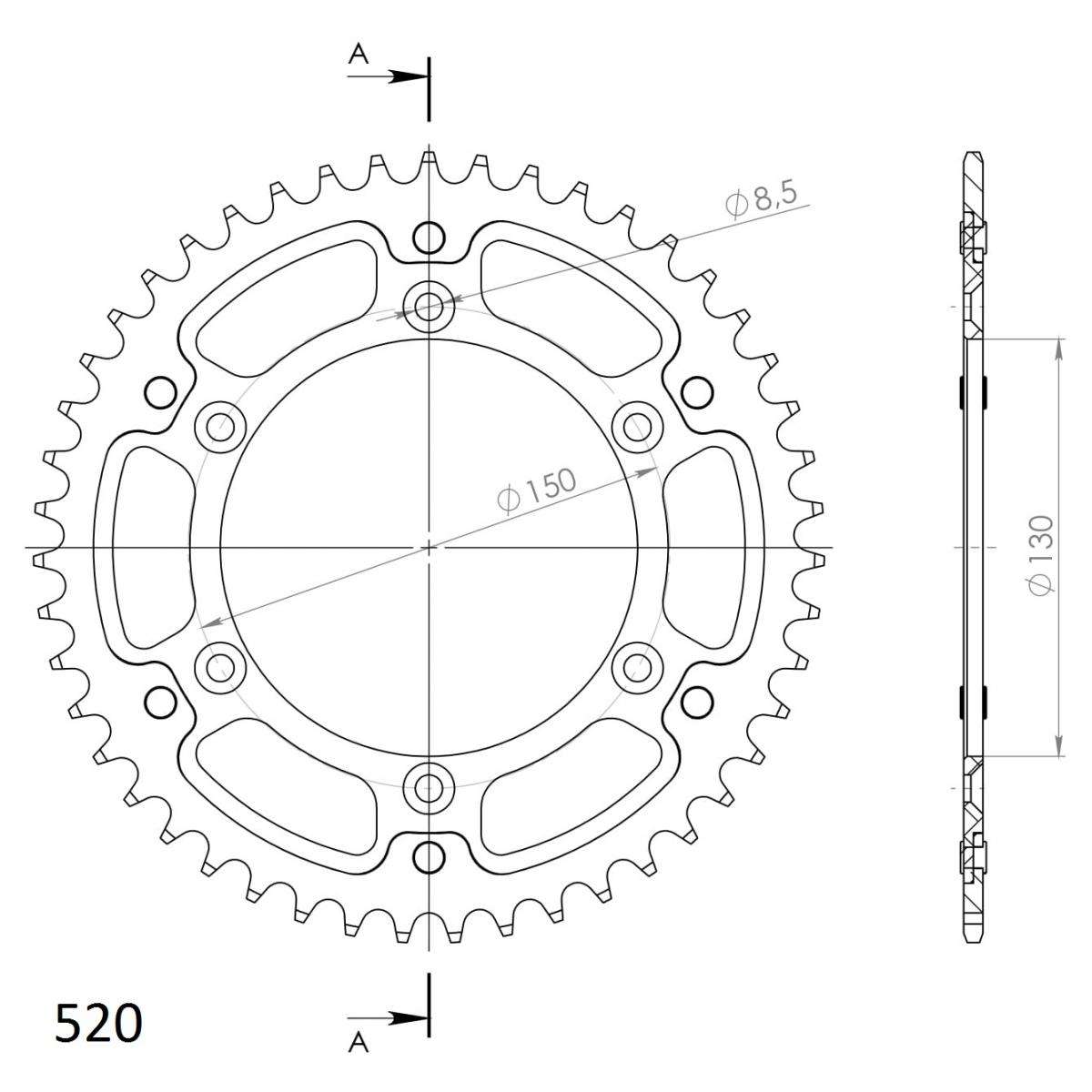 SUPERSPROX STEALTH REAR SPROCKET RST-245:46-BLU - Image 3