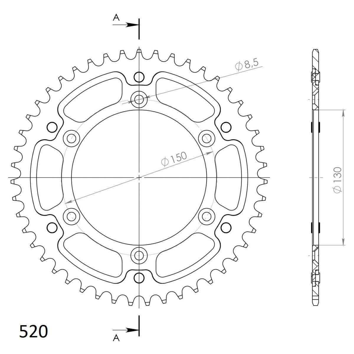 SUPERSPROX STEALTH REAR SPROCKET RST-245:47-BLU