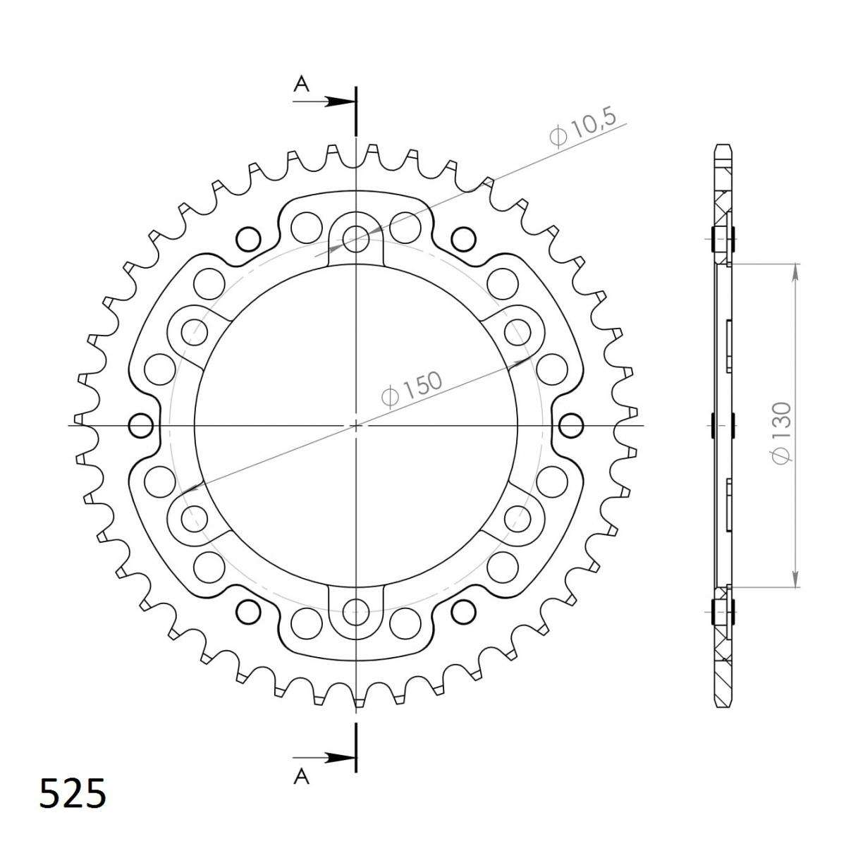 SUPERSPROX STEALTH REAR SPROCKET RST-300:42-ORG