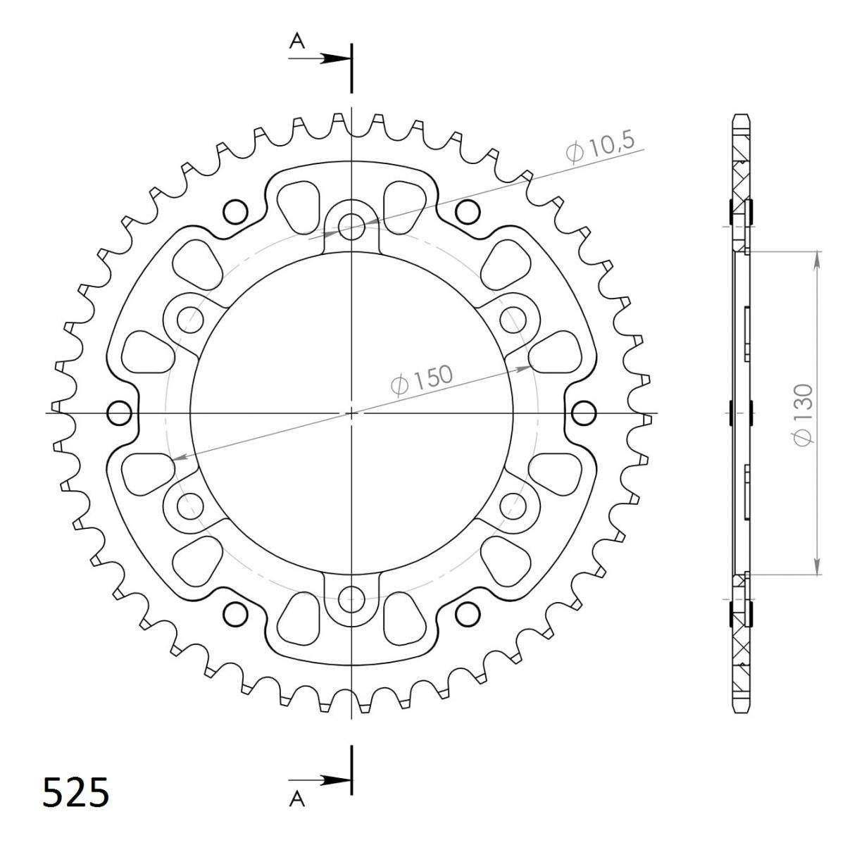 SUPERSPROX STEALTH REAR SPROCKET RST-300:46-GLD - Image 3