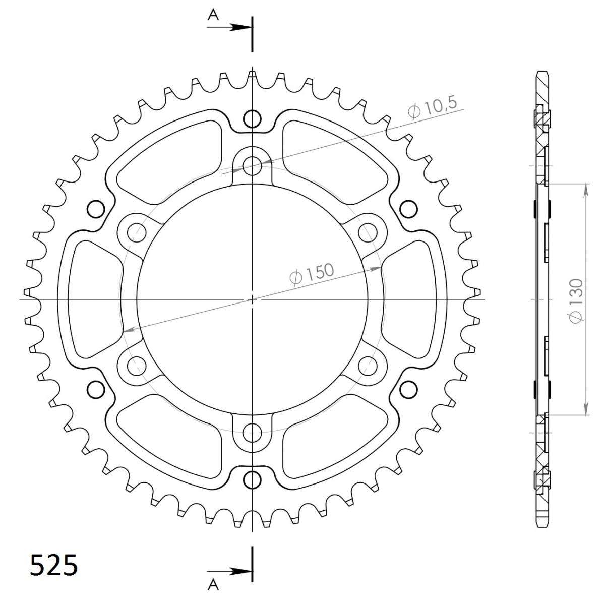 SUPERSPROX STEALTH REAR SPROCKET RST-300:48-RED