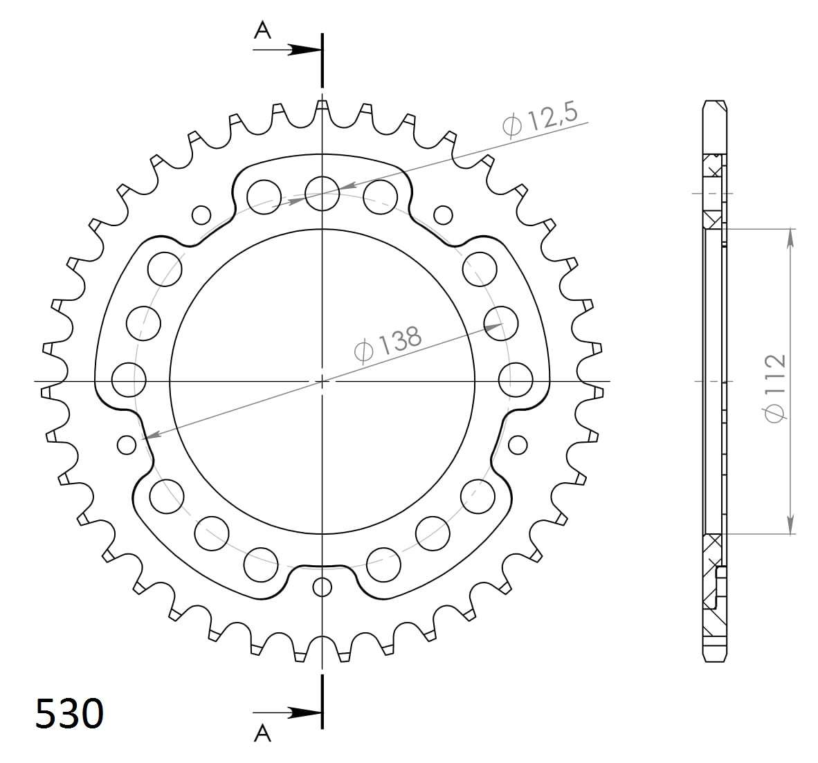 SUPERSPROX STEALTH REAR SPROCKET RST-302:39-RED