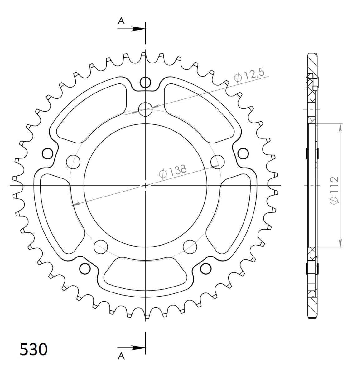 SUPERSPROX STEALTH REAR SPROCKET RST-302:47-GLD - Image 3