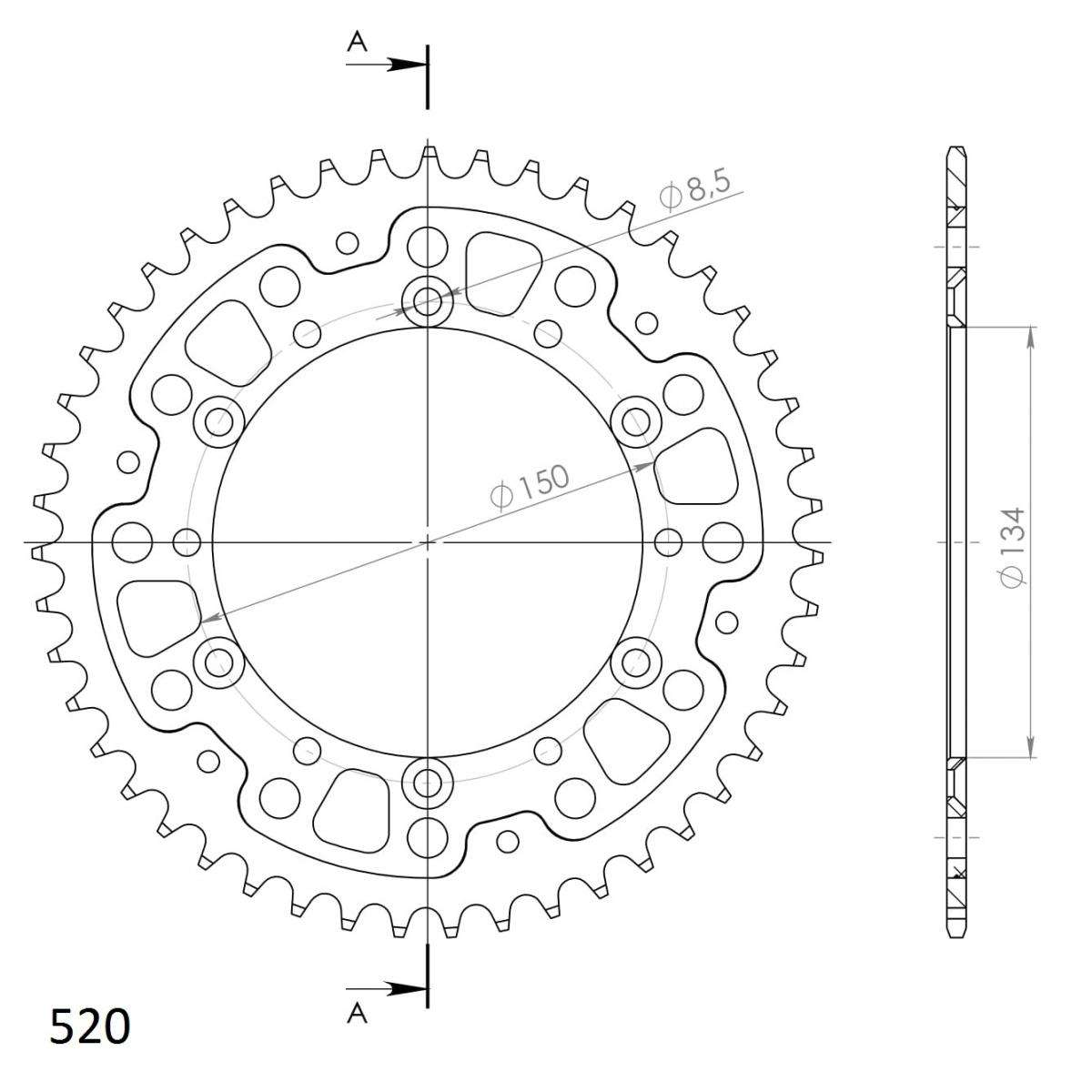 SUPERSPROX STEALTH REAR SPROCKET RST-460:47-GRN