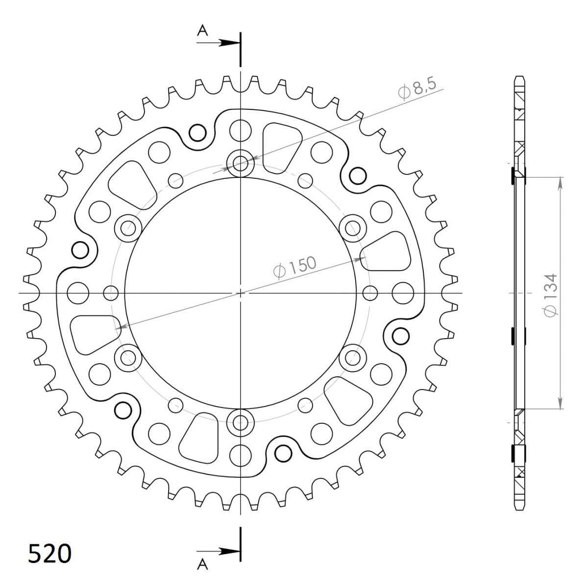 SUPERSPROX STEALTH REAR SPROCKET RST-460:48-BLU