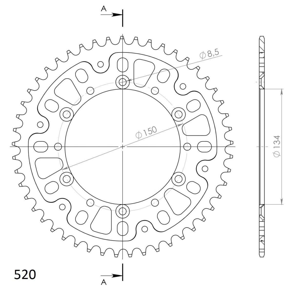 SUPERSPROX STEALTH REAR SPROCKET RST-460:49-BLU