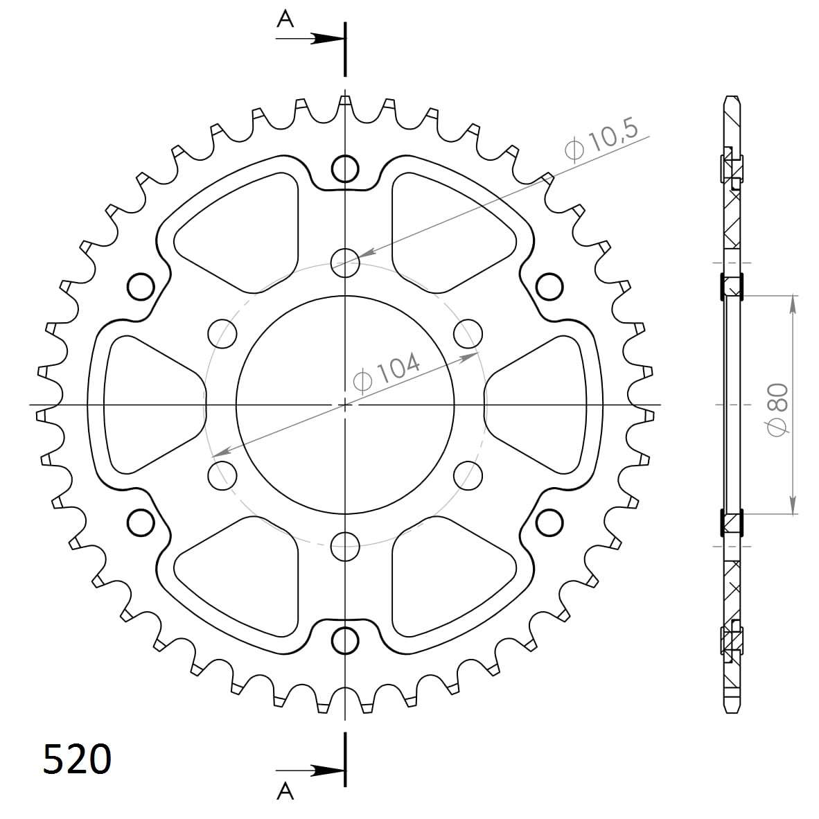 SUPERSPROX STEALTH REAR SPROCKET RST-478:41-RED