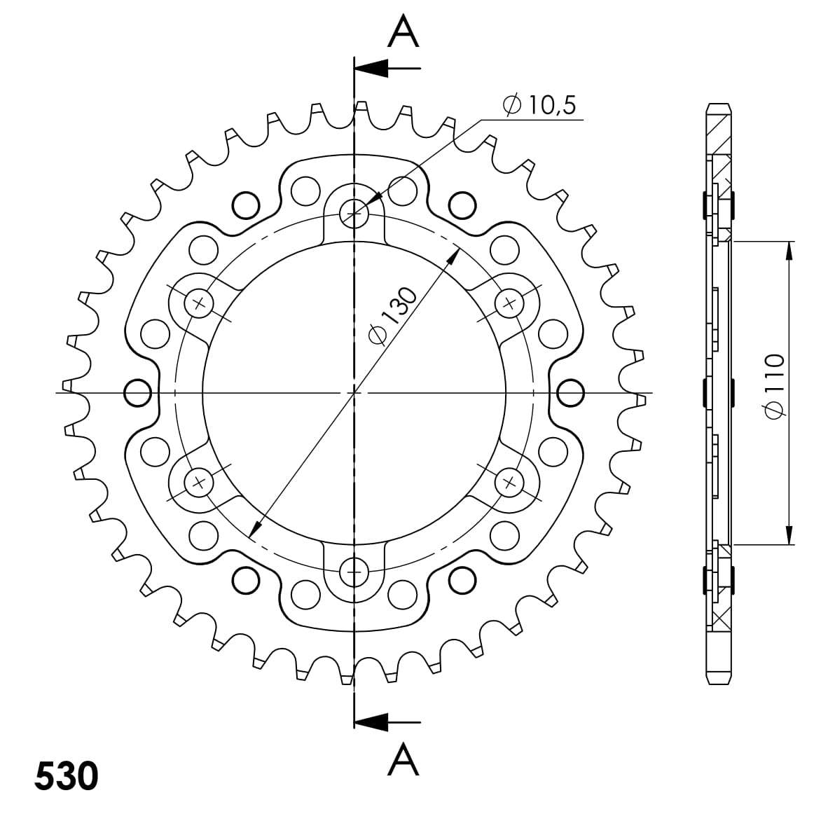 SUPERSPROX STEALTH REAR SPROCKET RST-479:40-GLD