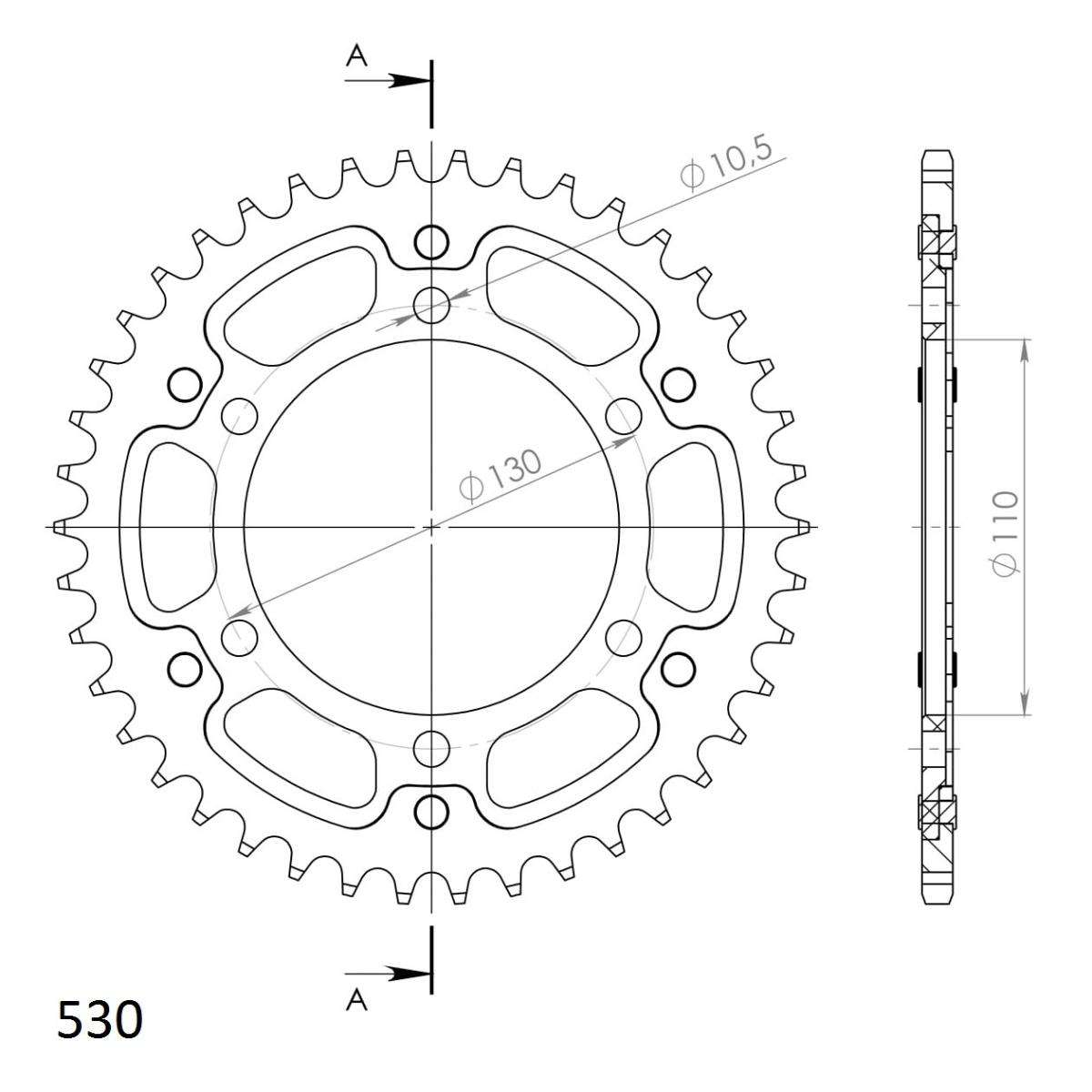 SUPERSPROX STEALTH REAR SPROCKET RST-479:42-BLK - Image 3