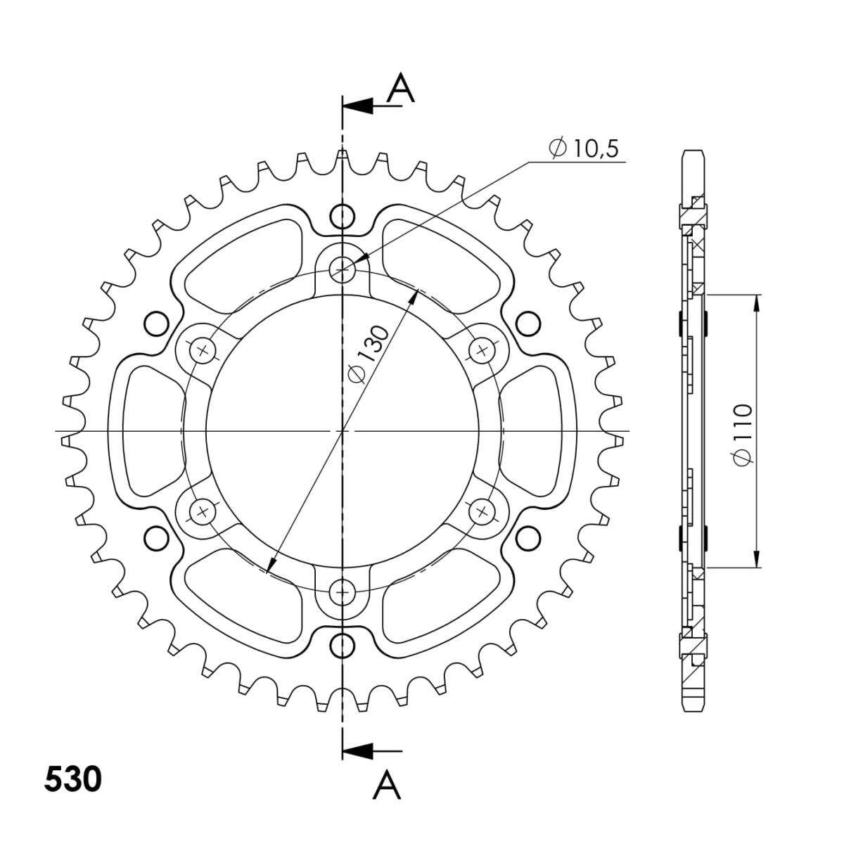 SUPERSPROX STEALTH REAR SPROCKET RST-479:43-BLU - Image 3