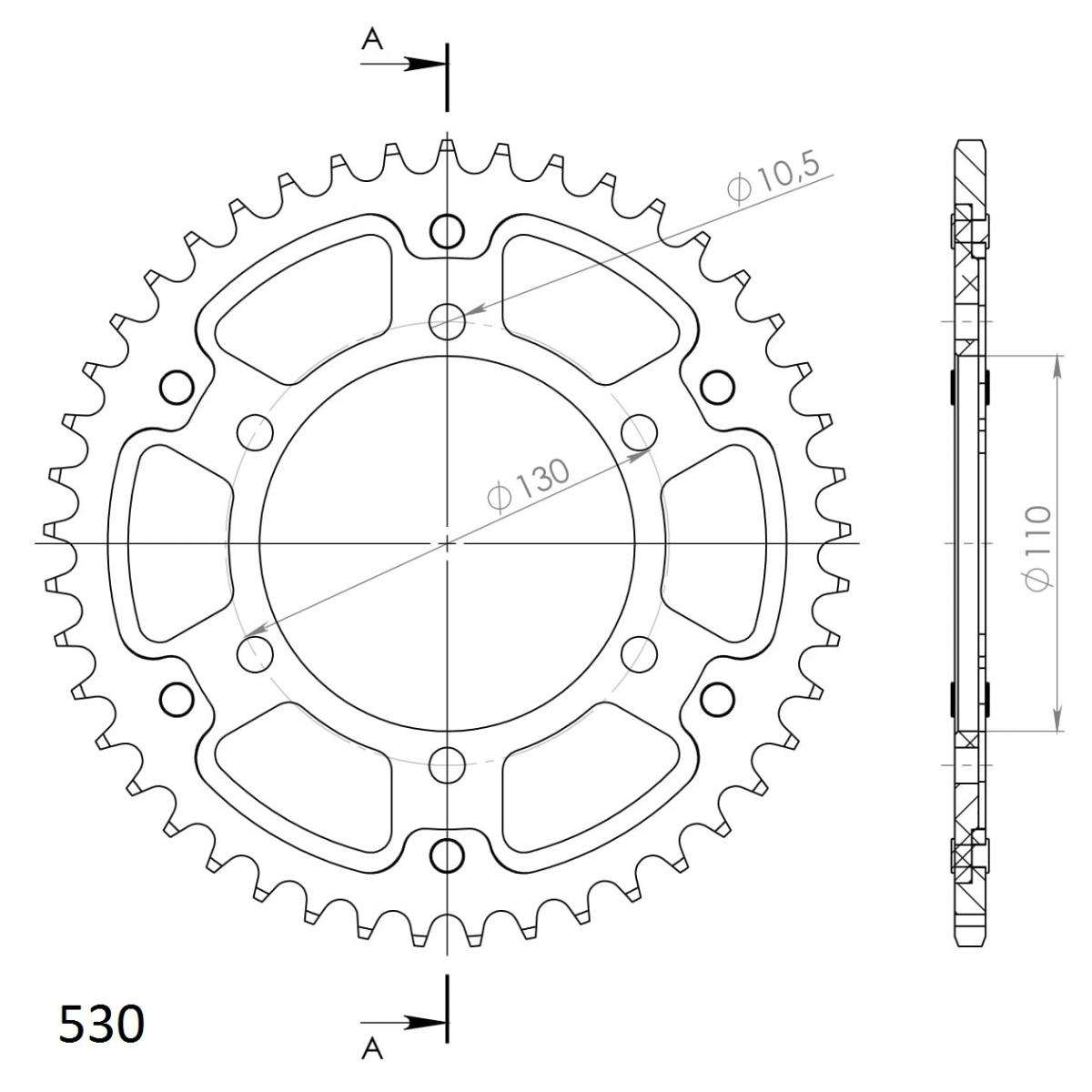 SUPERSPROX STEALTH REAR SPROCKET RST-479:44-GLD - Image 3