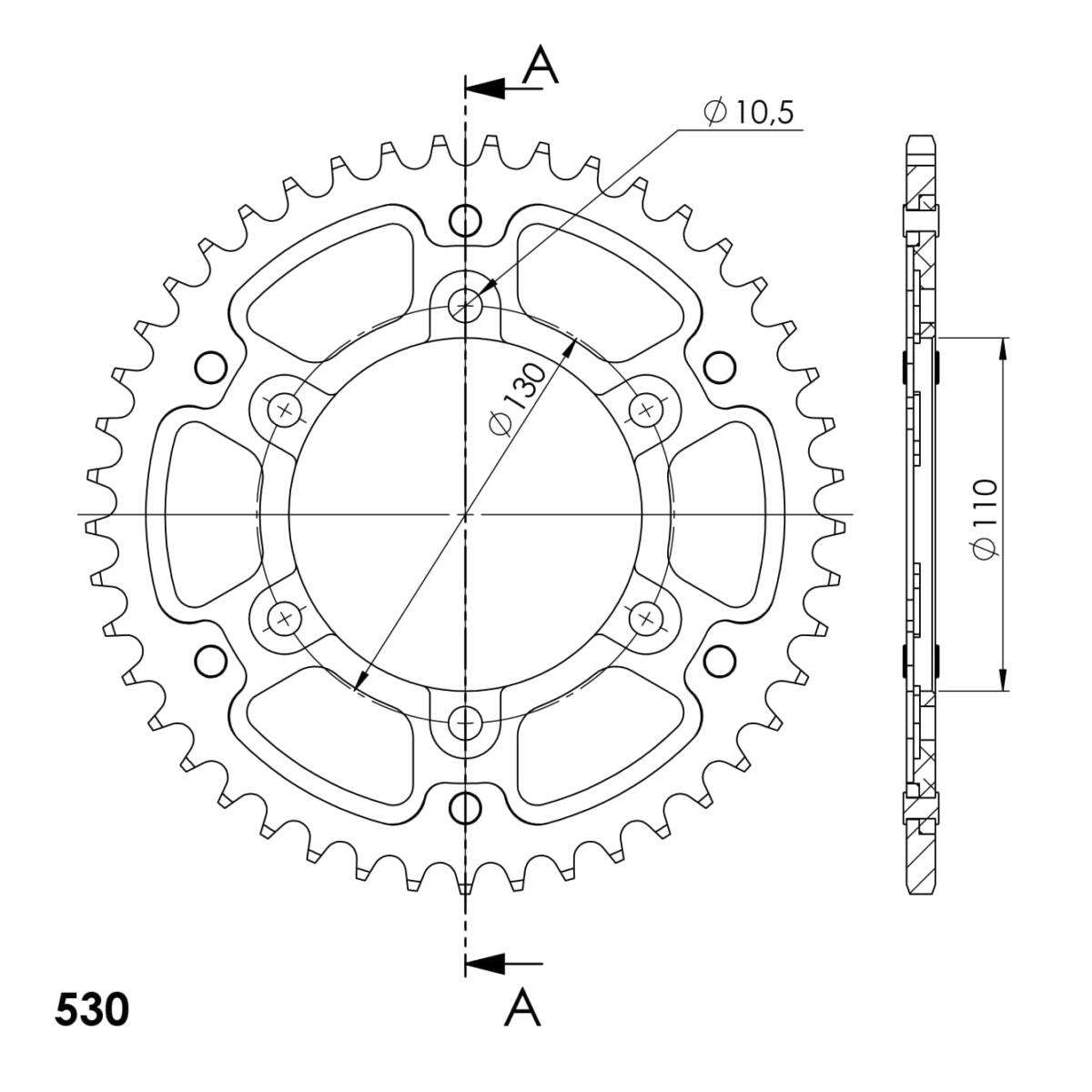SUPERSPROX STEALTH REAR SPROCKET RST-479:46-GLD