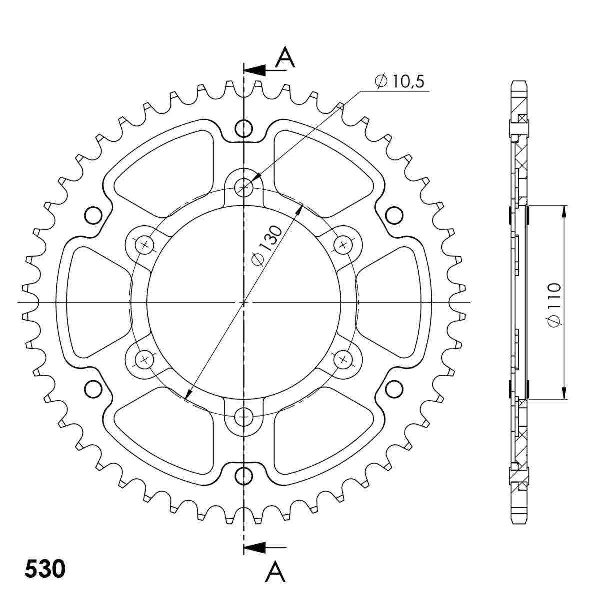 SUPERSPROX STEALTH REAR SPROCKET RST-479:47-BLU