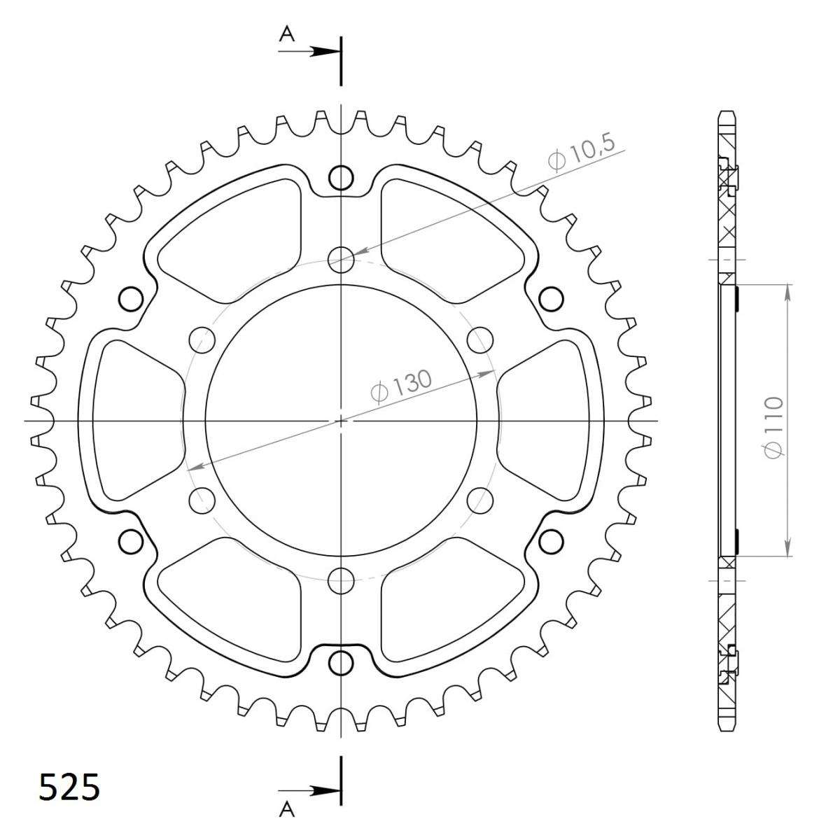 SUPERSPROX STEALTH REAR SPROCKET RST-480:47-RED